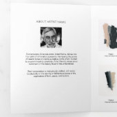 Minimalist Artist Trifold Portfolio Brochure Drieluik Kaart (Binnenzijde eerst)