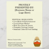 Minimalist Autumn Fall Festival Flyer - Grid Desig (Achterkant)