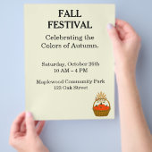 Minimalist Autumn Fall Festival Flyer - Grid Desig (Hand)