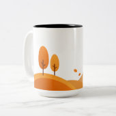 Minimalist Autumn Landscape Coffee Mug (Devant gauche)