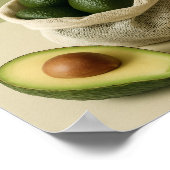 Minimalist Avocado Kitchen Wall Art Poster (Coin)