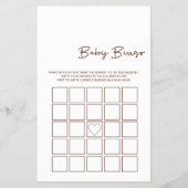 Minimalist Baby Gift Bingo Game Flyer (Voorkant)