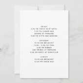 Minimalist Bachelorette Party Weekend Itinerary Kaart (Achterkant)