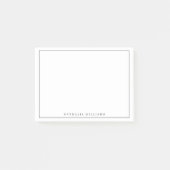 Minimalist Basic Personalize Black Stationery Post-it® Notes (Voorkant)