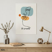 Minimalist 'Be Yourself' Architectural Line Art Poster