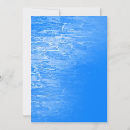 Minimalist Beach Azure Blue Wedding Invitation (Dos)