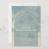 Minimalist Beach Bachelorette Invitation Itinerary (Devant)