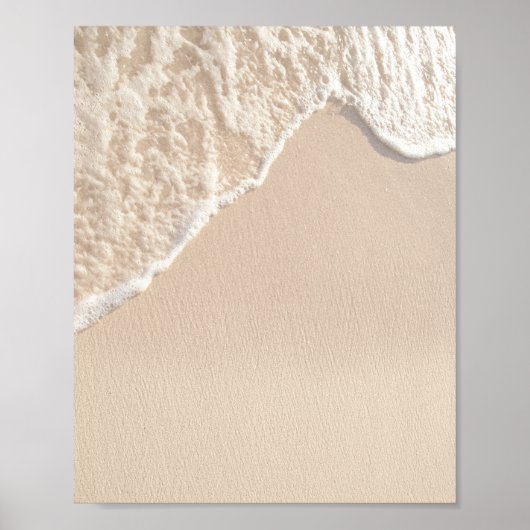 Minimalist Beach Wave Ocean Sand Poster (Voorkant)