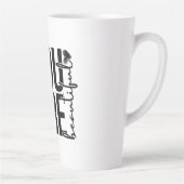 Minimalist “Beautiful” Typography Design – Black a Latte Mok (Rechts)