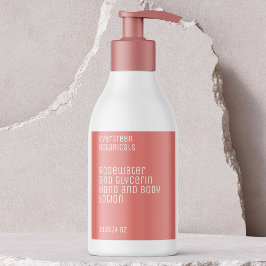 Minimalist Beauty Products Label - Roze en Wit