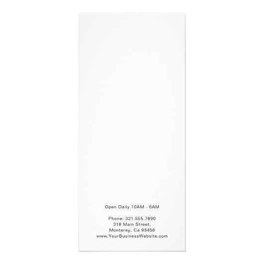 Minimalist Beauty Salon Prijslijst Wimpers Reclamekaart (Achterkant)