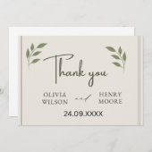 Minimalist Bedankt Favor Box Kaart (Voorkant / Achterkant)