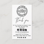 Minimalist Bedankt voor uw aankoop Hang Labels (Voorkant)