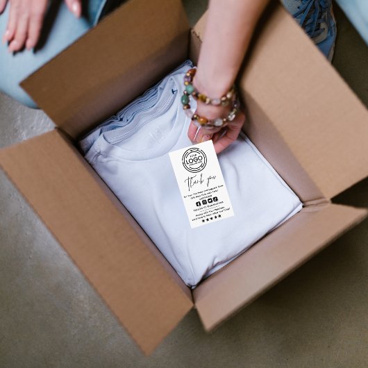 Minimalist Bedankt voor uw aankoop Hang Labels