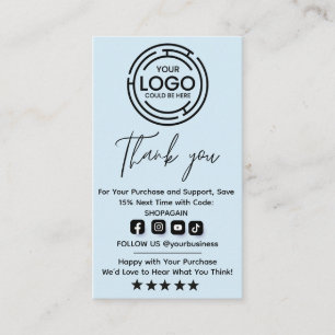 Minimalist Bedankt voor uw aankoop Hang Labels