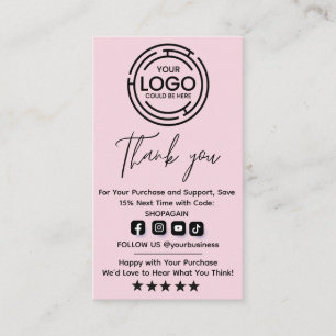 Minimalist Bedankt voor uw aankoop Hang Labels