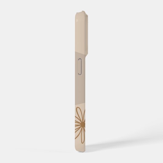 Minimalist Beige Floral Abstract Phone Case  (Côté droit)