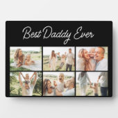 Minimalist Best Daddy Ever Custom 6 Photo Collage Fotoplaat (voorkant)