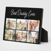 Minimalist Best Daddy Ever Custom 6 Photo Collage Fotoplaat (Zijkant)