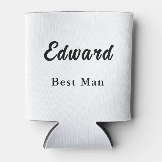 Minimalist Best Man Wedding Practical Gift Blikjeskoeler (Voorkant)