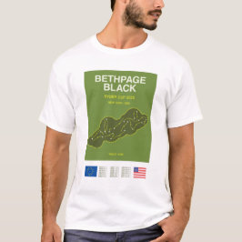 Minimalist Bethpage Black Ryder Cup Line Print Tee T-shirt