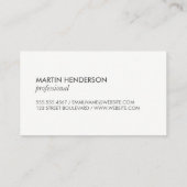 Minimalist / beugel verfraaid / goud geborsteld visitekaartje (Achterkant)