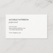 Minimalist / beugel verfraaid (grijs) visitekaartje (Achterkant)