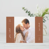 Minimalist Bewaar de datum Foto Aankondiging Kaart (Staand voorkant)