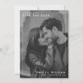 Minimalist Bewaar de datum Foto QR Code Flat Kaart (Voorkant)