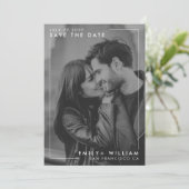 Minimalist Bewaar de datum Foto QR Code Flat Kaart (Staand voorkant)