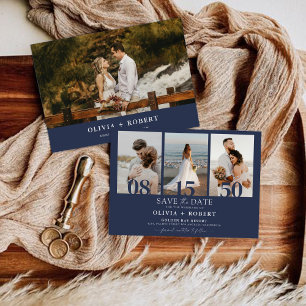 Minimalist Bewaar de datum met fotokaart Save The Date