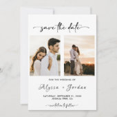 Minimalist Bewaar de datum Sjabloon foto Kaart (Voorkant)