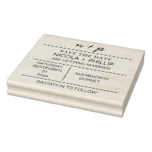 Minimalist Bewaar de datum Trouwstempel |