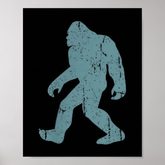 Minimalist Bigfoot Cket Logo Sasquatch Cryptid Coo Poster (Voorkant)