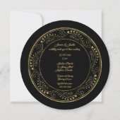 Minimalist Black and Gold Wedding Invitation (Dos)