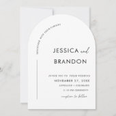 minimalist black and white calligraphy kaart (Voorkant)