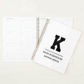 Minimalist Black and White Modern Monogram Case-Ma (Devant avec enveloppe)