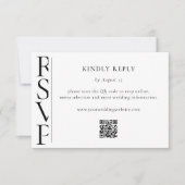 Minimalist Black and White Modern Wedding RSVP (Devant)
