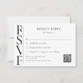 Minimalist Black and White Modern Wedding RSVP (Devant)