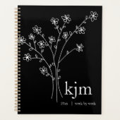 Minimalist Black and White Monogram Recipe (Devant)