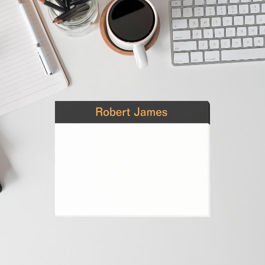 Minimalist Black Banner Aangepaste naam Post-it® Notes