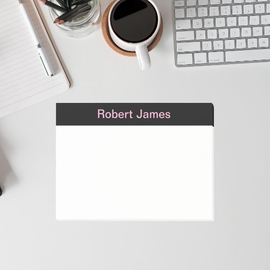 Minimalist Black Banner Aangepaste naam Post-it® Notes