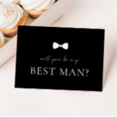 Minimalist Black Best Man Proposal Kaart