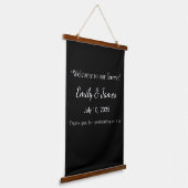 Minimalist Black Cat Silhouette  Hangend Wandkleed (Gebogen)