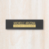 Minimalist Black & Gold Color Professional Modern  Deurbordje (Voorkant)