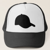 Minimalist Black Hat Silhouette Trucker Hat Trucker Pet (Voorkant)