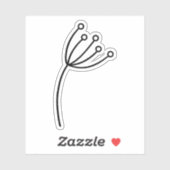 Minimalist Black Line Art Sticker (Vel)