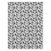 Minimalist Black Roses With Light Gray Stems  Tafelkleed (Voorkant)