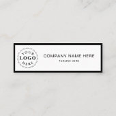 Minimalist Black Script QR White Calling Card Contactkaartje (Achterkant)