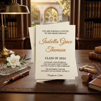 Minimalist Black Serif Typography Class of 2026 Kaart